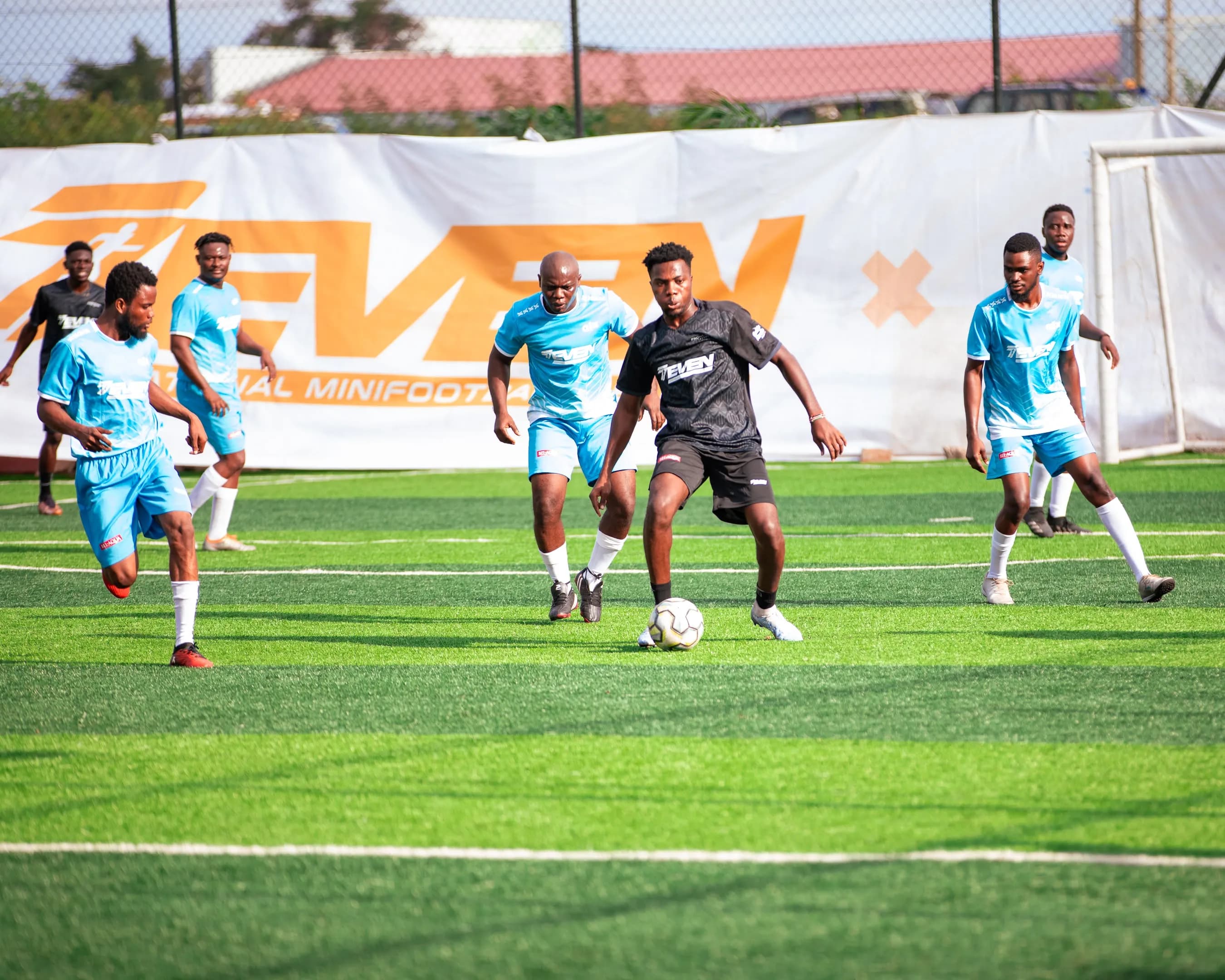 Corporate League match action on the 7even pitch
