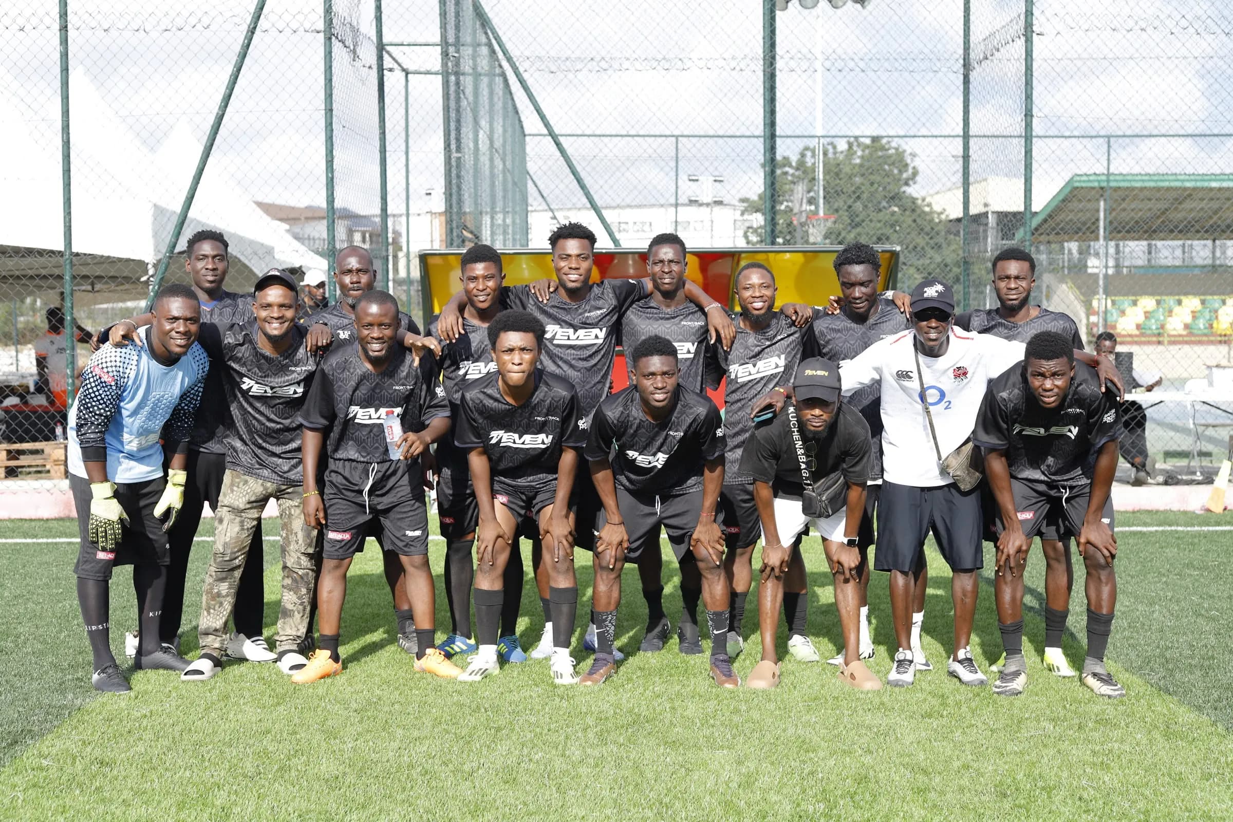 A 7even Sports squad photo after a cup match